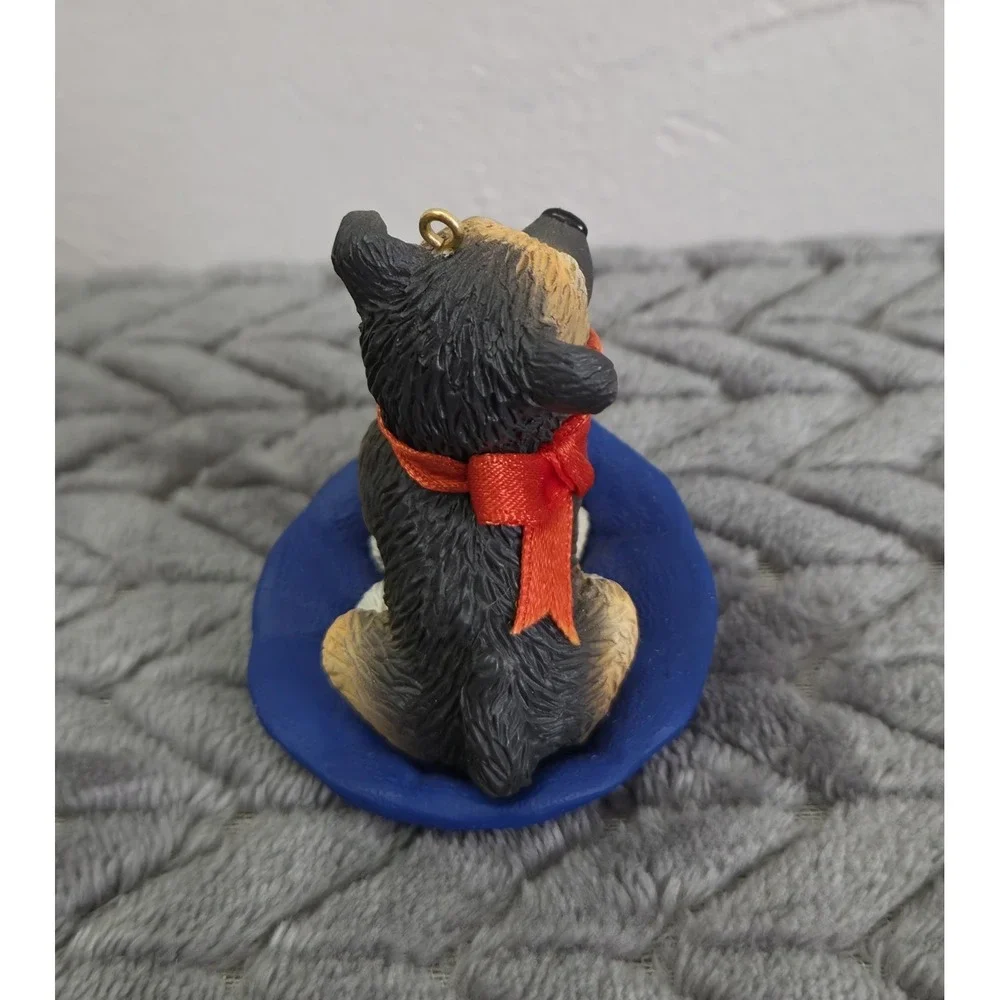 American Greetings Police Officer Puppy Sit On Hat 2007 Ornament Law Enforcement